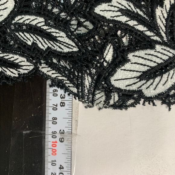 Sea New York 2 Womens Black Mosaic Lace Dress Knee Length Floral Crochet - Picture 7 of 8